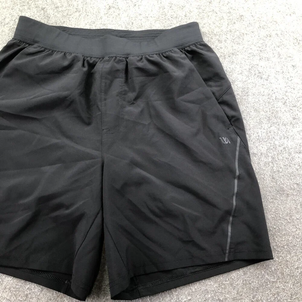 VRST Shorts Mens Small Black Microfiber 8 Inch Running Quick Dry Pockets
